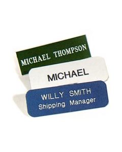 1" x 3" Standard Name Badge w/ Pin Fastener