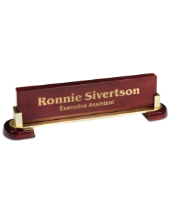 Piano Finish & Metal Bar Name Plate