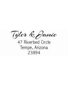 Script Font Address Stamp