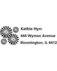 Monogram Rectangular Printy 4915 Address Stamp A44