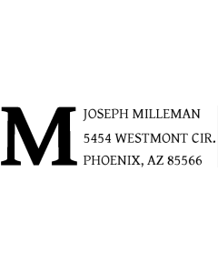 Monogram Rectangular Printy 4915 Address Stamp A65
