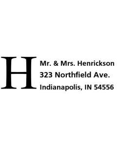 Monogram Rectangular Printy 4915 Address Stamp A95