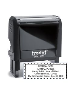 Illinois Notary Printy 4914 Self-Inking Stamp Rectangular