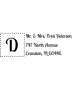 Monogram Rectangular Printy 4915 Address Stamp A72